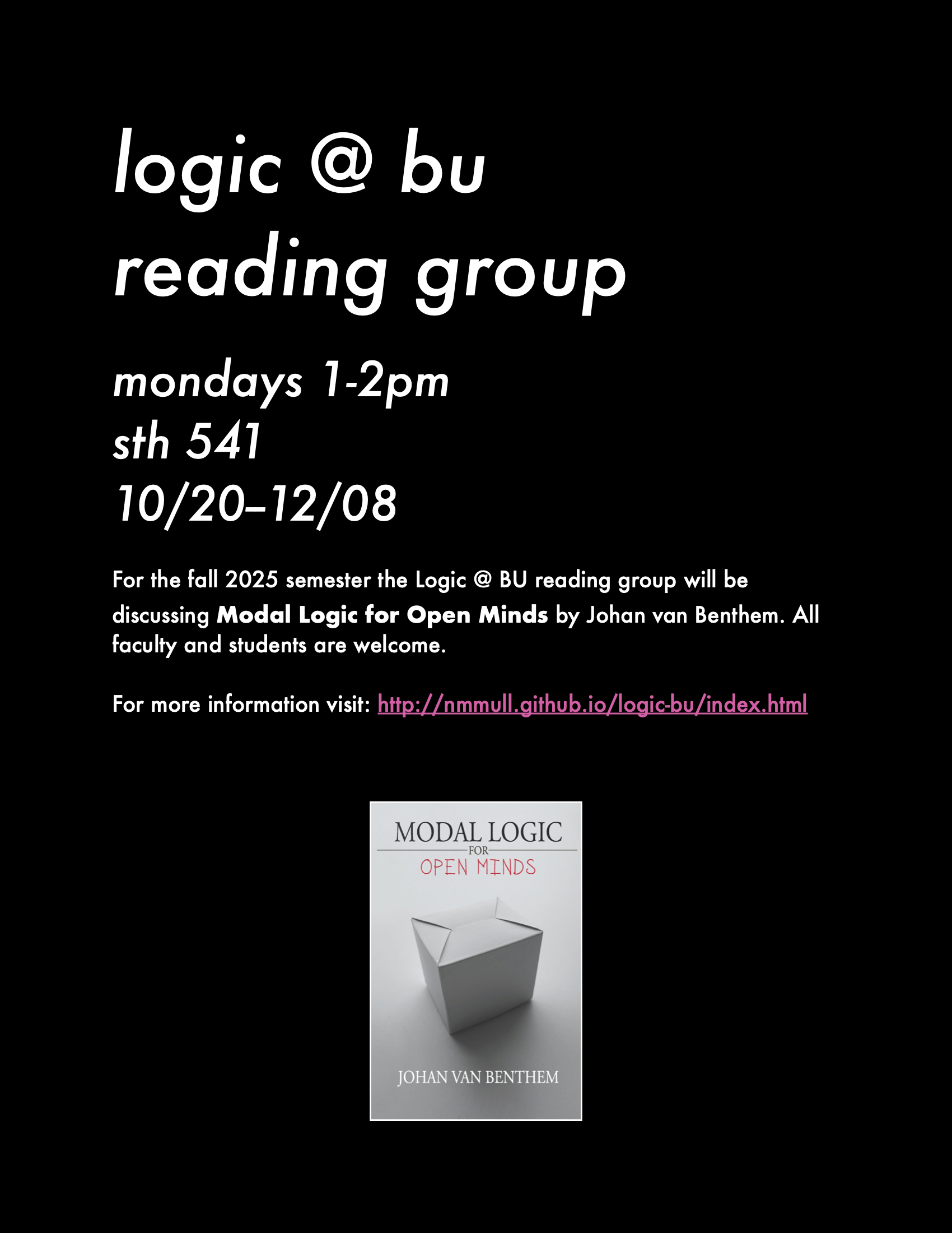 logic @ bu reading group flyer